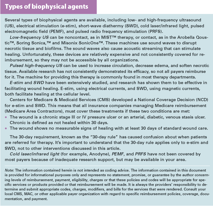 Types of biophysical agents
